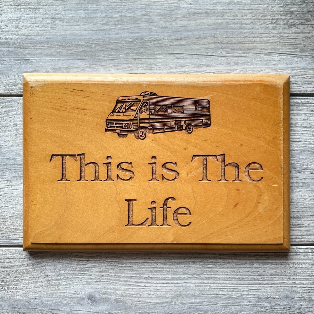This Is The Life RV Wooden Wall Sign - Picture 4 of 13